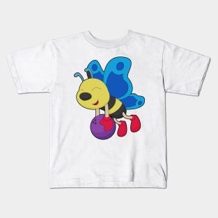 Butterfly Bowling Bowling ball Kids T-Shirt